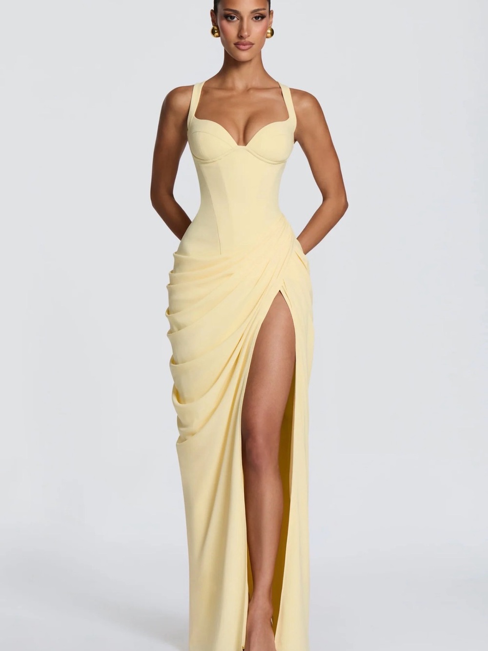 Elara Maxi Dress Lemon